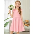 thumbnail image 3 of Arshiner Toddler Dress Girls Summer Ruffle Sleeve Backless Dresses Casual Sundress with Pockets, 3 of 6
