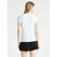 thumbnail image 5 of No Boundaries Crew Neck Tee with Short Sleeves, 1 or 3-Pack, Women’s Sizes XXS-XXL, 5 of 8