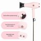 thumbnail image 2 of L'ANGE HAIR Soleil Professional Hair Dryer | 3 Heat Settings & 2 Airflow Settings | Cool Shot Locks-in Style | Professional Length Cord | Best Lightweight Hair for Smooth Blowouts (Blush), 2 of 5