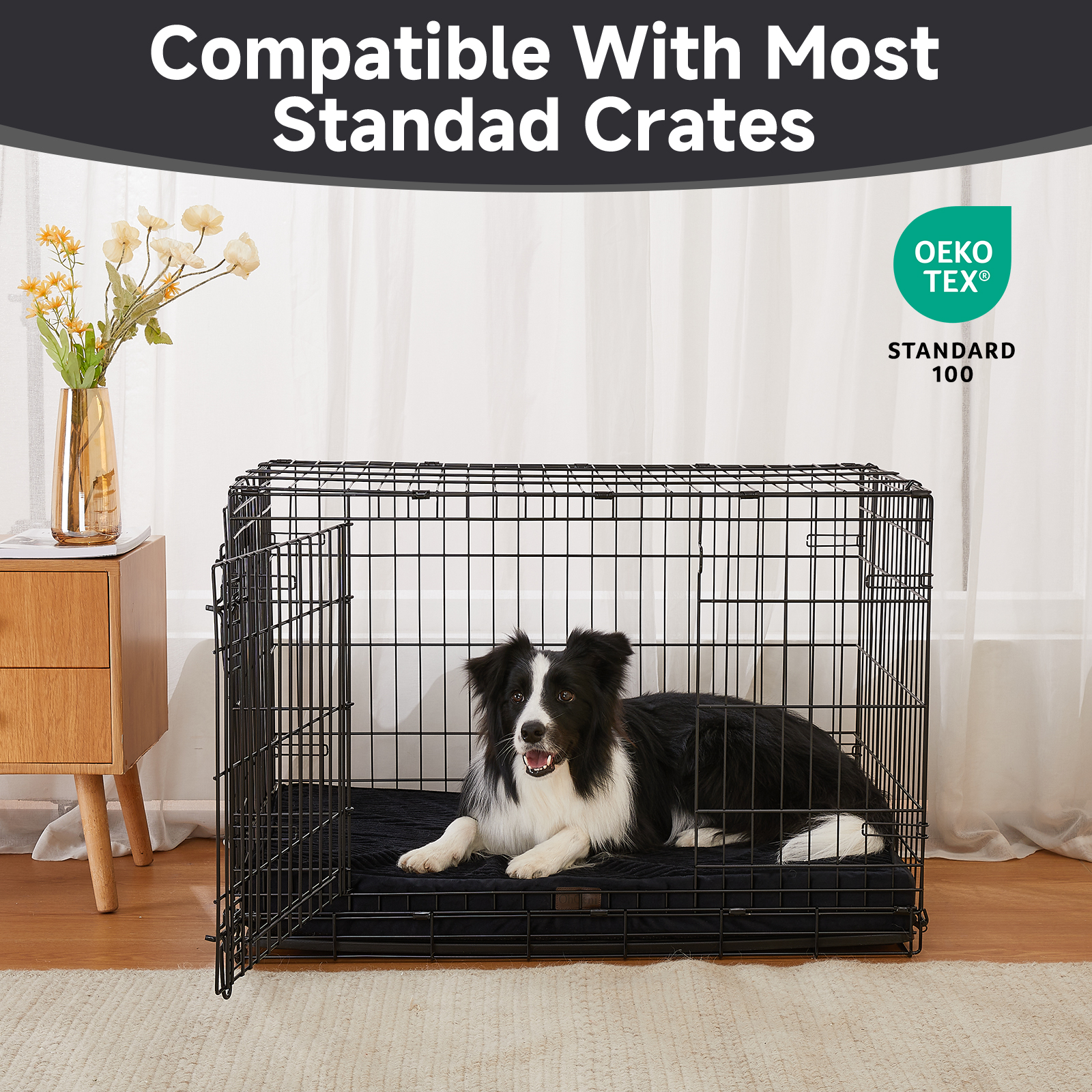 OhGeni Orthopedic Large Dog Bed 35", Waterproof, Black photo 6