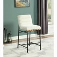 thumbnail image 4 of Lahni White Boucle Fabric Counter Height Chair, 4 of 6