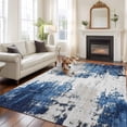 thumbnail image 2 of Abstract Mottled Texture Area&nbsp;Rug 8x10ft Vintage Gary Blue Gradient Non-Slip&nbsp;Washable Square&nbsp;Rugs Soft Felt Indoor Floor Mat for Bedroom Kitchen Living Room Bathroom, 2 of 9