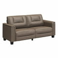 thumbnail image 4 of DHP Brodie 75.5" Upholstered Sofa with Pillow Arms, Brown Faux Leather, 4 of 18