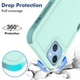 thumbnail image 6 of for iPhone 15 Case,Heavy Duty Drop Protection Edge Raised Rugged Shockproof/Drop Proof/Dust Proof Military Protective Tough Durable Cell Phone Cover for Men Women,Mint, 6 of 6
