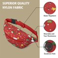 thumbnail image 5 of Fanny Pack Red Christmas Snowman Pattern Waist Pack Bag,Running Cross Bag,Waterproof Large Fanny Packs for Women Men for Travel Running Hiking Cycling, 5 of 6