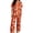 C201 Orange, variant on CONZONE Halloween Pajamas for Women Set Printed Short Sleeve Button Down Tops and Pants Hallowmas Loungewear Cozy 2 Piece Pjs Set for Women