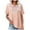 Pink, variant on Women's Floral Embroidered Blouse Short Sleeve Cotton Linen Peasant Shirt Dressy Casual V Neck Blouses Loose Flowy Hi-Low Hem Shirt Breathable Summer Beach Tops White S