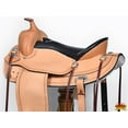 thumbnail image 5 of 16 In Hilason Western Draft Horse Wide Gullet Trail American Leather Saddle, 5 of 8