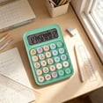 thumbnail image 5 of Stylish Voice Calculator with Large Display - Clear Audio Broadcast, Battery Powered Desktop Calculator for Office Home Study Accounting, Green, JKODE, 5 of 5