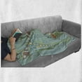 thumbnail image 6 of Dragonfly Soft Flannel Fleece Throw Blanket, Doodle Style Giant Dragonfly on Lake Bushes Nature Exotic Picture Art, Cozy Plush for Indoor and Outdoor Use, 50" x 60", Almond Green, by Ambesonne, 6 of 6