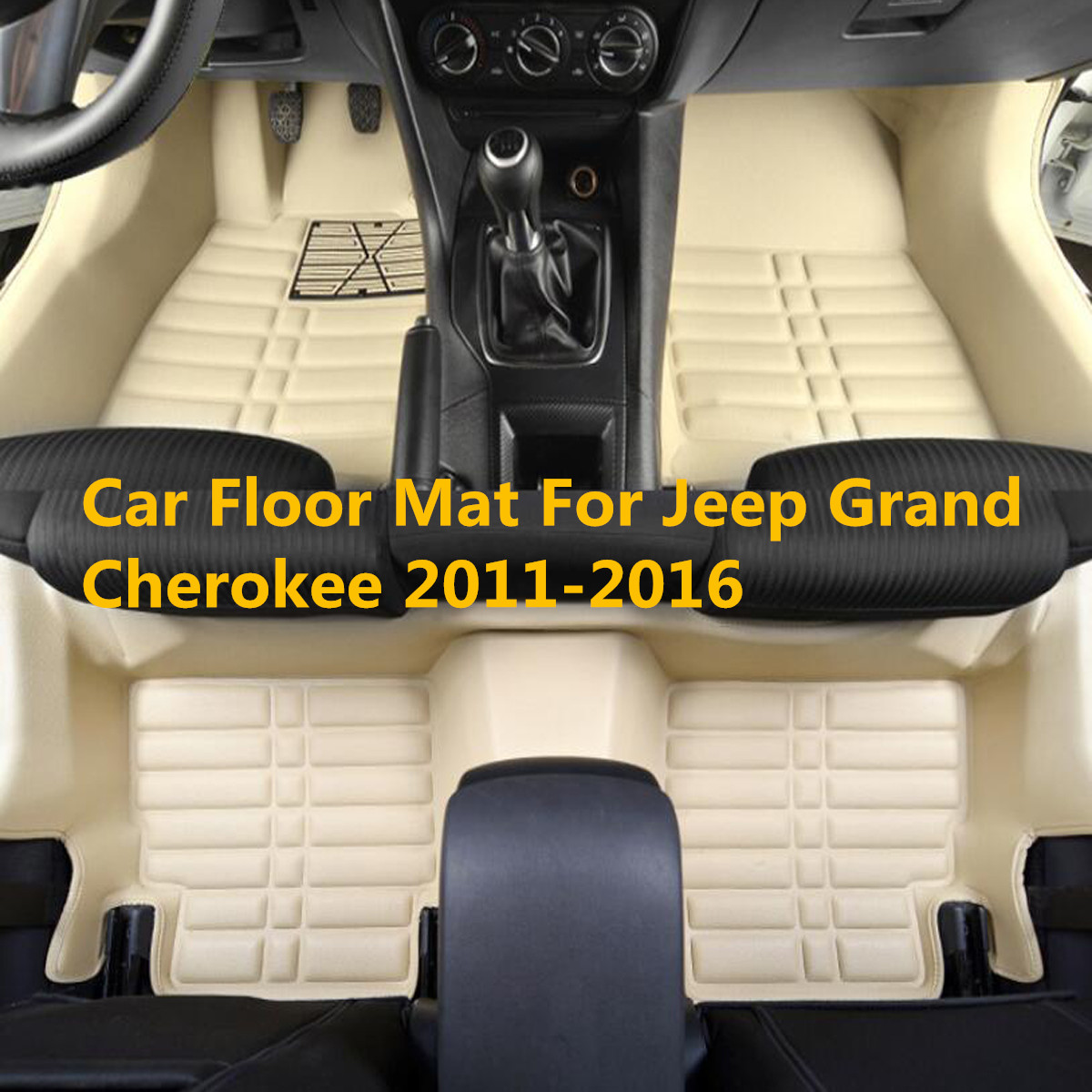 3pcs/set Beige Car Foot Mat WearResistant Car Auto