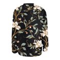 thumbnail image 3 of Gibobby Sudaderas con cremallera Sudadera de cuello redondo con estampado informal para mujer, de manga larga, versión superior, suelto (Negro, XXL), 3 of 4