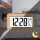 thumbnail image 5 of Despertador digital de bambú fácil de configurar con temperatura, fecha, retroiluminación, repetición, para dormitorio, mesita de noche, hogar, oficina, sin tictac Zhivalor WLJ-0519, 5 of 5