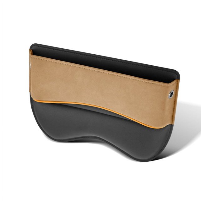 Pack-1 Relleno de Espacio para Asiento de Auto, Caja de Almacenamiento de Cuero para Asiento de Auto, Organizador Universal para Asiento de Auto, Bolsa de Utilidad Ajustable para Auto, Accesorios par