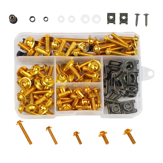 177 Uds Kit de Pernos Cola motocicleta M5 M6 tornillos de Carrocería Pernos de Clips de Tuerca
