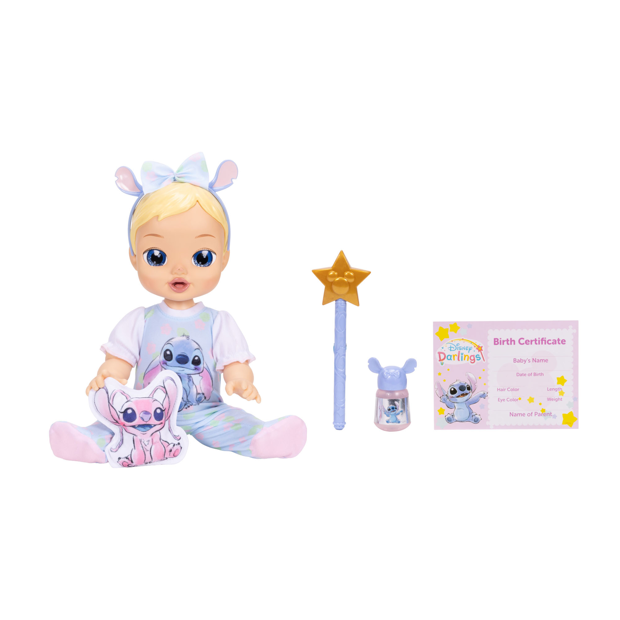 Disney Darlings Deluxe Stitch Feature Blue Eye Baby Doll for Child Ages 2+