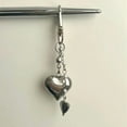 thumbnail image 6 of Necvior Elegant Silver Love Heart Bag Charm Sturdy Alloy Keychain Accessory for Women, 6 of 9
