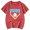 thumbnail image 3 of WOYY Big Boys Summer Graphic Tee Baseball Ice-Cream Short Sleeve T Shirt, Sizes 3-13, 3 of 4
