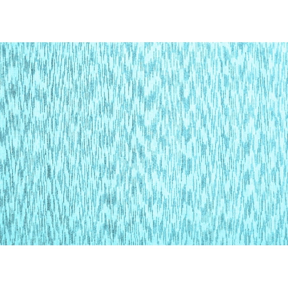 Ahgly Company Indoor Rectangle Solid Light Blue Modern Area Rugs, 7' x 9'