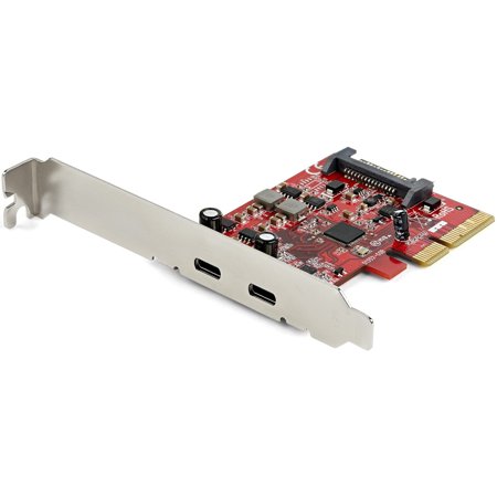 UPC: 0065030887434 | StarTech.com PCIe USB 3.1 Card – 2x USB C 3.2 Gen 2 (10Gbps) – PCIe Gen 3 x4 – ASM3142 Chipset – USB Type C PCI Express Card