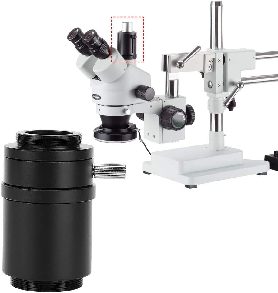 25mm Lens Adapter Aluminum Alloy Stereo Microscope Mount Lens Camera Adapter CTV Interface 