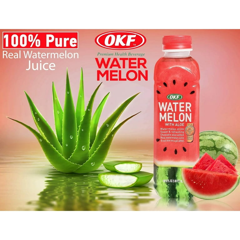 OKF Watermelon Aloe Vera Drink, Sweet and Refreshing, 16.9 Fl Oz, 6 Pack -  Walmart.com