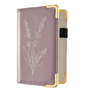 ComfiTime Server Book for Waitress – PU Leather Waitress/Waiter Book with Zipper Pocket for Money/Coins, Serving Book Organizer Wallet w/ Pen Holder, Guest Check Presenters for Restaurant, Lavender