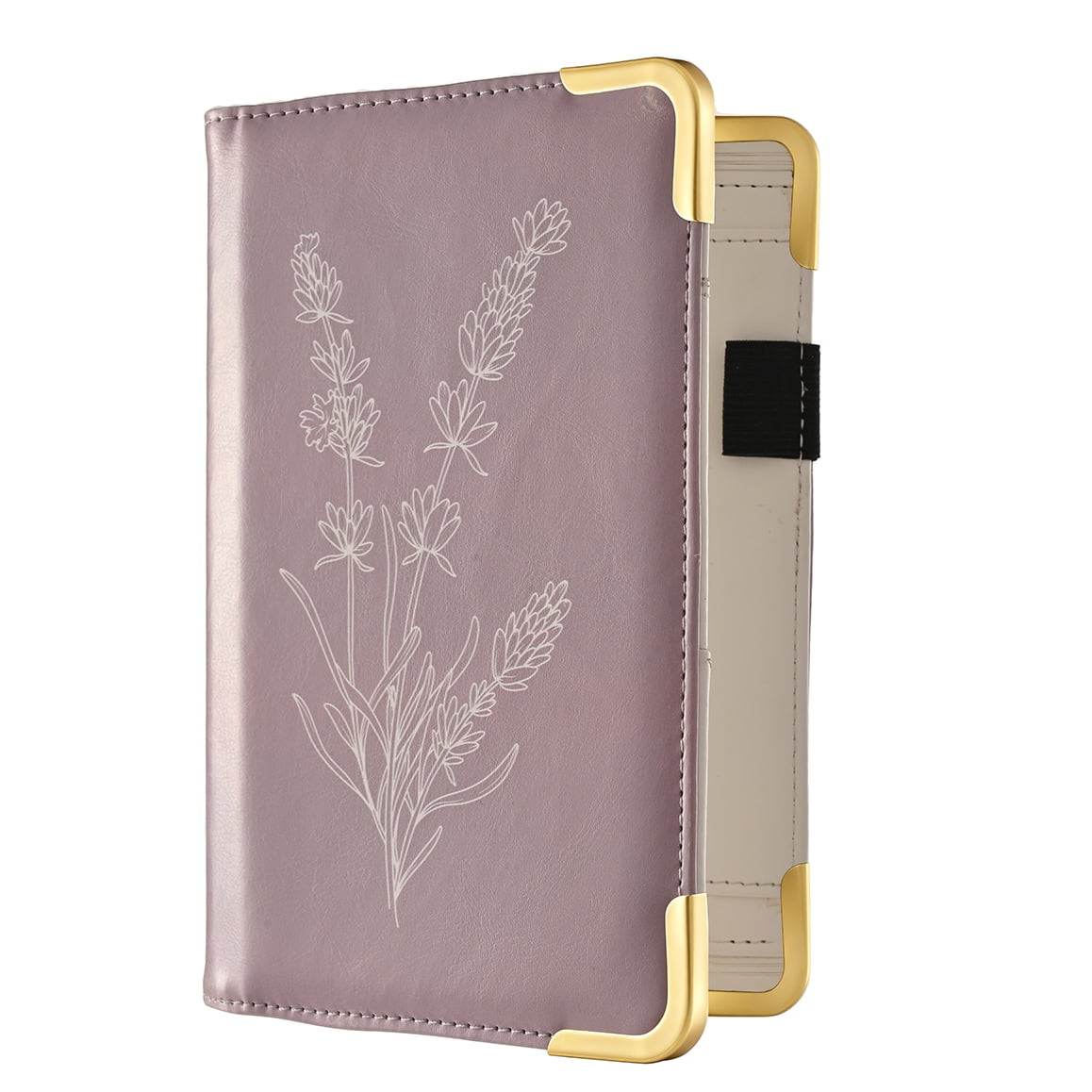 ComfiTime Server Book for Waitress – PU Leather Waitress/Waiter Book with Zipper Pocket for Money/Coins, Serving Book Organizer Wallet w/ Pen Holder, Guest Check Presenters for Restaurant, Lavender