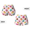 thumbnail image 5 of Lsque Donut Pattern High Waisted Biker Shorts for Women-Tummy Control Fitness Athletic Workout Running Yoga Gym Shorts,Moisture-Wicking-Large, 5 of 9