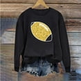 thumbnail image 2 of XPMWRP Women's Oversized Football Printed Hoodies Sweatshirt Long Sleeve Casual Crew Neck Pullover Tops Loose Winter Warm Sweatshirt Black M, 2 of 4