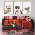 thumbnail image 5 of Lindo perro arte lienzo pintura al óleo imagen para sala de estar decoración del hogar sin marco Feliz Sencillez, 5 of 5