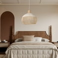 thumbnail image 6 of UEEYAC Unique white rattan pendant lamp shade quality kitchen island ceiling light, 6 of 17