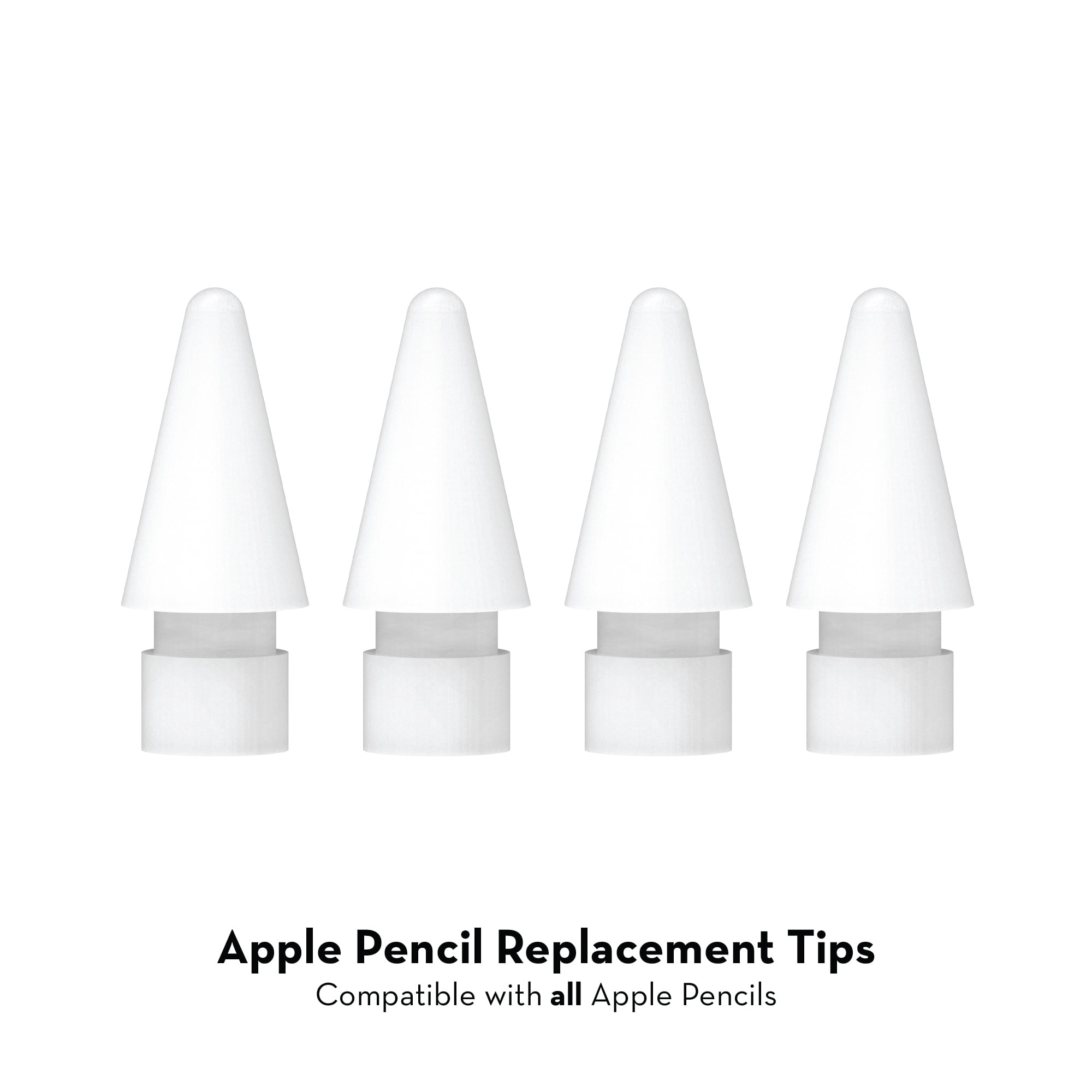 WriteRight Apple Pencil Replacement Tips - 4 pack - White