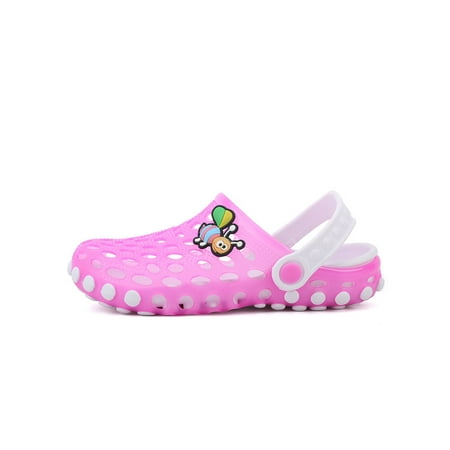 

Rotosw Adult Sandals Pure Color Clogs Closed Toe Shoes Comfortable Slip On Slippers Indoor Non Flats Rose Red 12C-13C