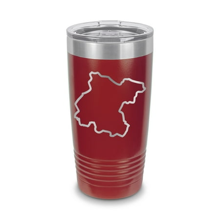 

Guanajuato State Shaped Tumbler 20 oz - Laser Engraved w/ Clear Lid - Stainless Steel - Vacuum Insulated - Double Walled - Travel Mug - outlined gj gto mexico free and sovereign state of - Maroon