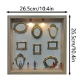 thumbnail image 2 of Personalized Mini Museum Shadow Box, DIY Silhouette Photo Frame Kit with Gold Frames & Figurines, Great Anniversary Valentine's Day Gift, 2 of 5
