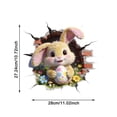 thumbnail image 3 of zhangmingg Easter Cartoon Rabbit Egg Wall Stickers Cute Festive Home Break Through Design, 3 of 6