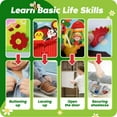 thumbnail image 5 of Busy Book for Toddlers 1-3 - Montessori Toys Busy Board for 1 2 3 4 Year Old Boy Girl Birthday Gift - Quiet Activity Book with Life Skills, Cognition, Sorting, Matching, 5 of 6