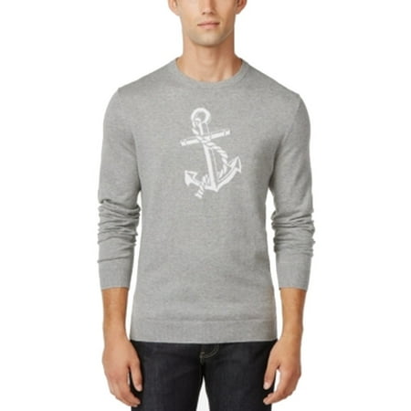 New Mens Cashmere Sweater - Club Room NEW Light Gray Mens Size Large L Crewneck Cashmere Sweater