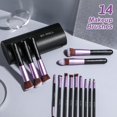 thumbnail image 5 of Brochas de maquillaje BS-MALL Premium sintéticas, 14 unidades, color morado, 5 of 5