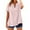 Pink, variant on WCJM Baseball Shirt Womens Shirts Loose Button Shirt Tops Stand Solid Color Sleeve Collar Casual Women's Shirt