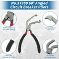 thumbnail image 3 of Unique Bargains No.37960/37980/13120 8" 60 Degree Electrical Disconnect Pliers for Automotive Sensor Connector Angled Wire Plug Removal Tool Locking Push Tab Pliers Electrical Connector Separator, 3 of 7