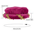thumbnail image 2 of vlrwzc Purple Renaissance Beret Hat Medieval Themed Event Headwear, 2 of 7