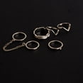 thumbnail image 4 of Teissuly 6pcs / Set Gold Rings Crystal Above Knuckle Stacking Band Midi Mid Ring, 4 of 5