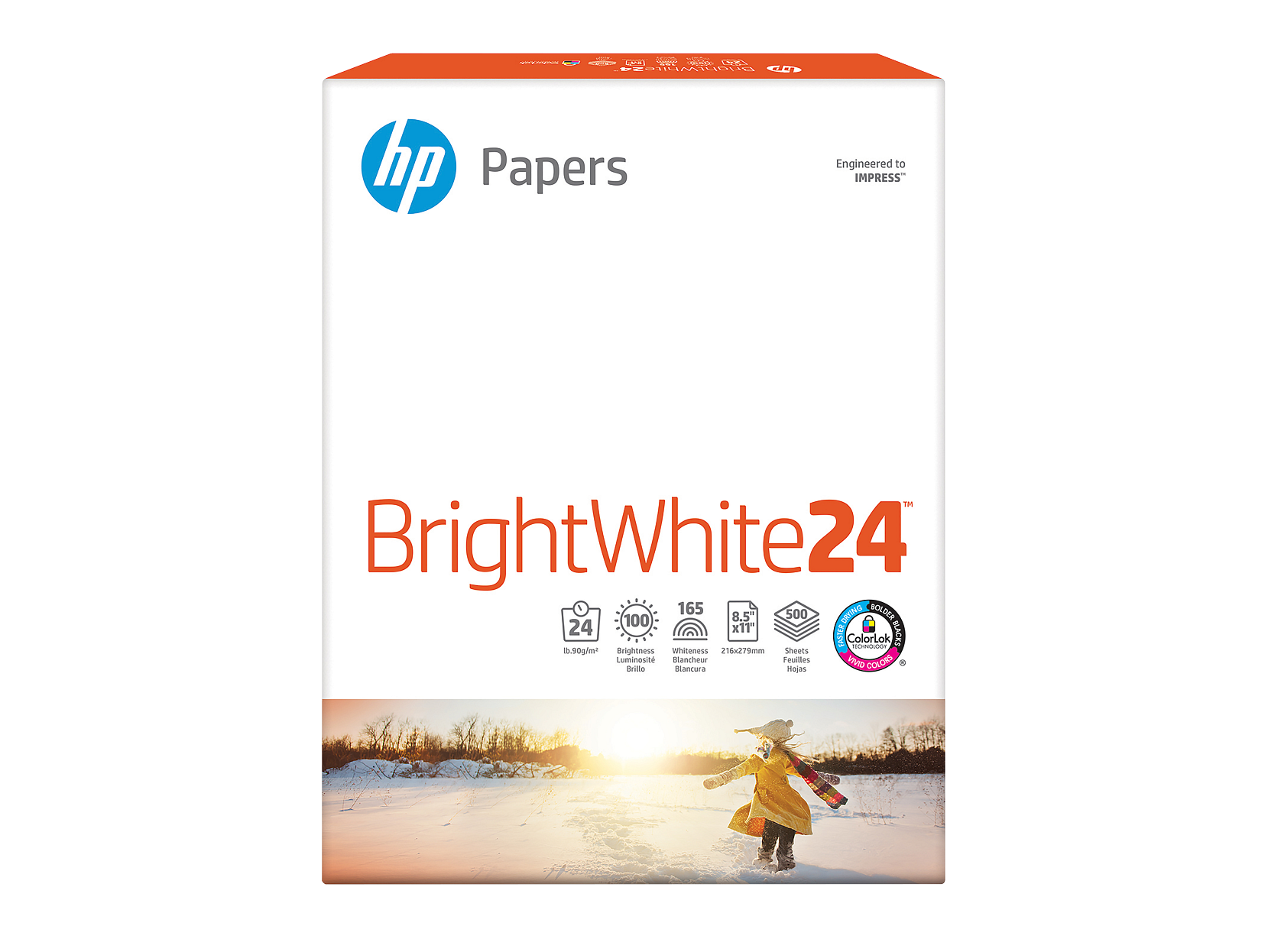 HP Bright White Inkjet Paper 500 Sheets 8.5x11 photo 2
