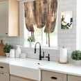 thumbnail image 5 of Brown Abstract Balloon Curtains for Bedroom/Front Door/Bathroom, Vintage Geometric Gradient Oil Painting Modern Tie Up Curtains 63 Inch Length Kitchen Curtains Shades for Windows 46"x63", 5 of 8