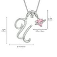 thumbnail image 2 of DAMAI Sliver 3-Layering Initial A-Z Letter Pendant Necklaces, 26 Letters and Hearts Pendant, Personalized Heart Dainty Birthday Necklace Gifts for Women, 2 of 5