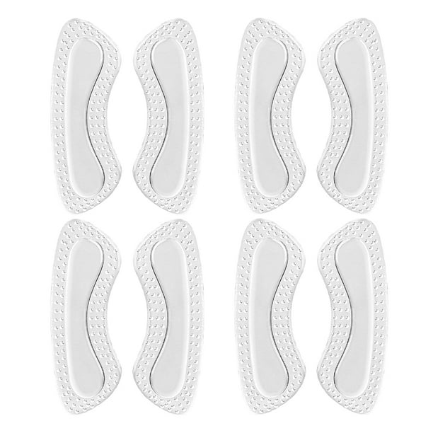 4 pares de almohadillas de silicona transparentes para el talón, autoadhesivas, para tacones altos, que previenen rozaduras y ampollas