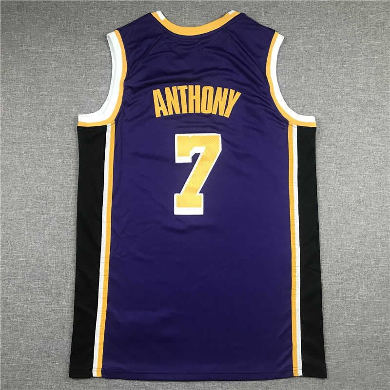 NBA_ Men Basketball jerseys 0 Russell Westbrook Carmelo 7 Anthony jersey  Black Mamba wear shirt''nba''jersey 