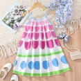 thumbnail image 4 of Toddler Baby Girls Summer Spaghetti Strap Boho Dress Swing Beach Sun Dress,Polk Dot-5T, 4 of 9